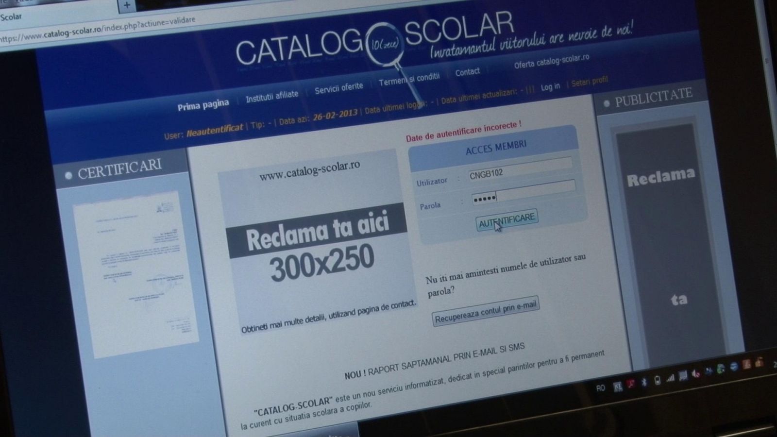 Şase şcoli din Olt folosesc, de luni, catalogul electronic Gazeta Nouă